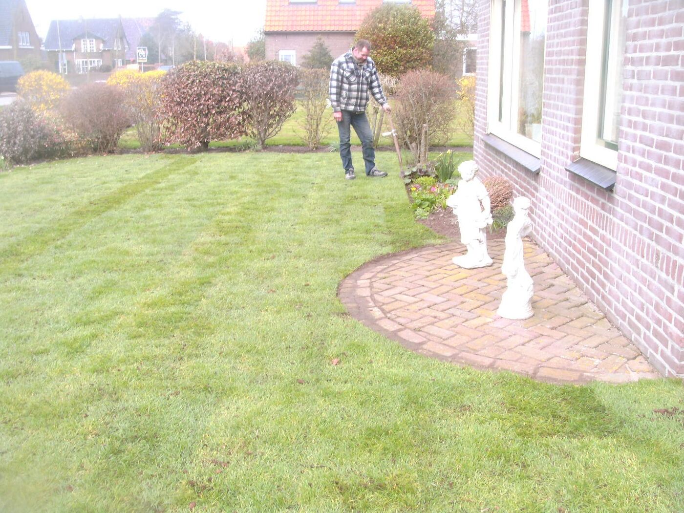 Aanleg van een gazon op Texel