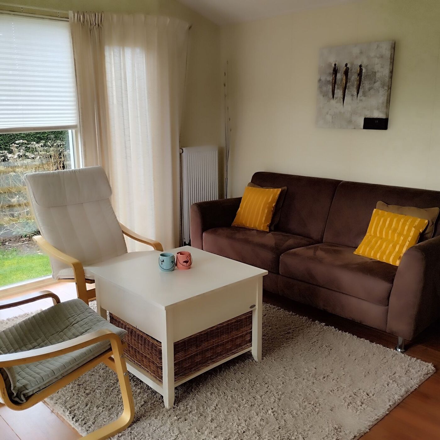 Verzorgd interieur van een vakantiehuisje op Texel